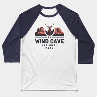 Wind Cave National Park Pronghorn Baseball T-Shirt